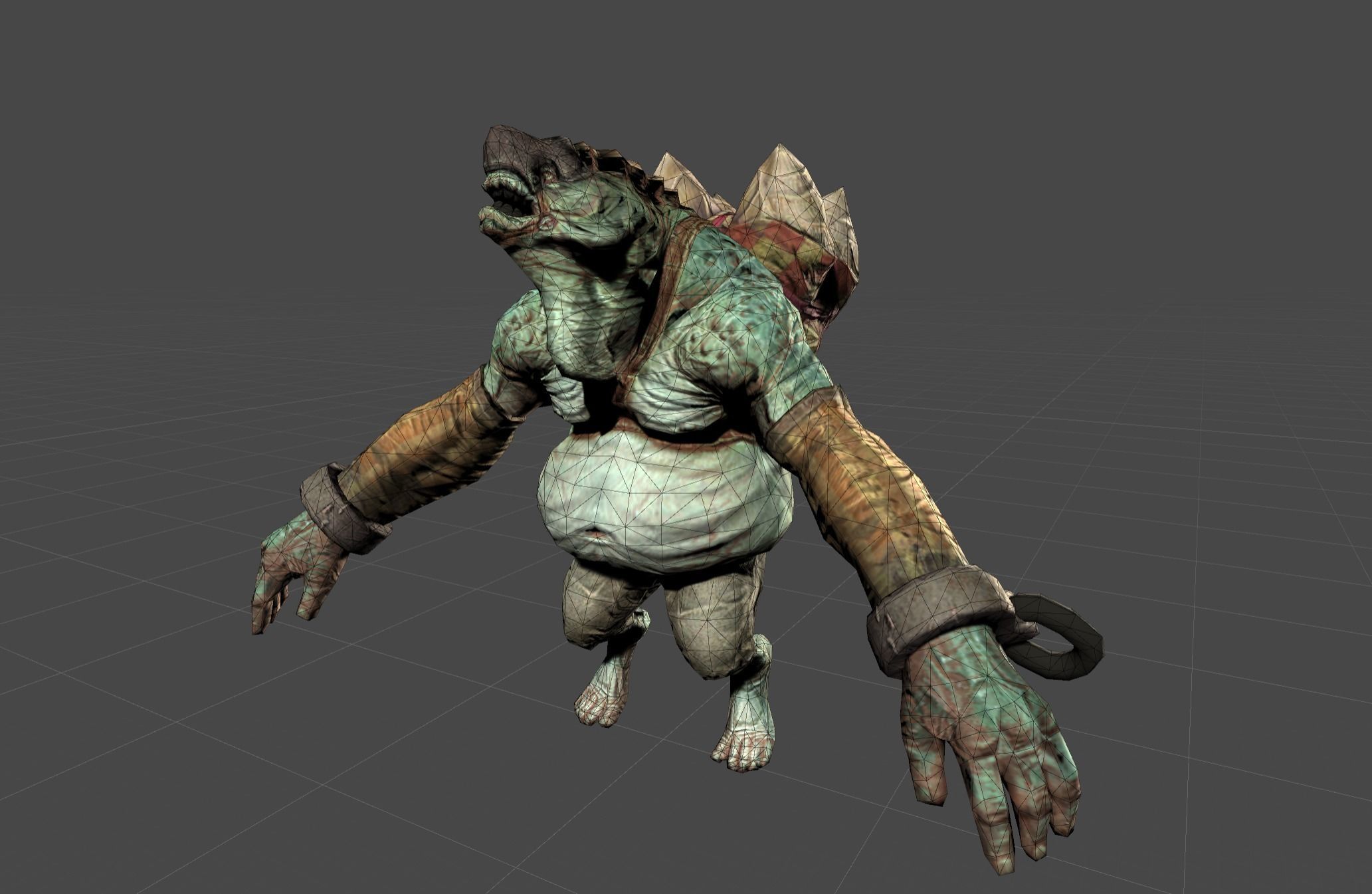 Lizard Beast Giant Alien Low-poly 3D model_13