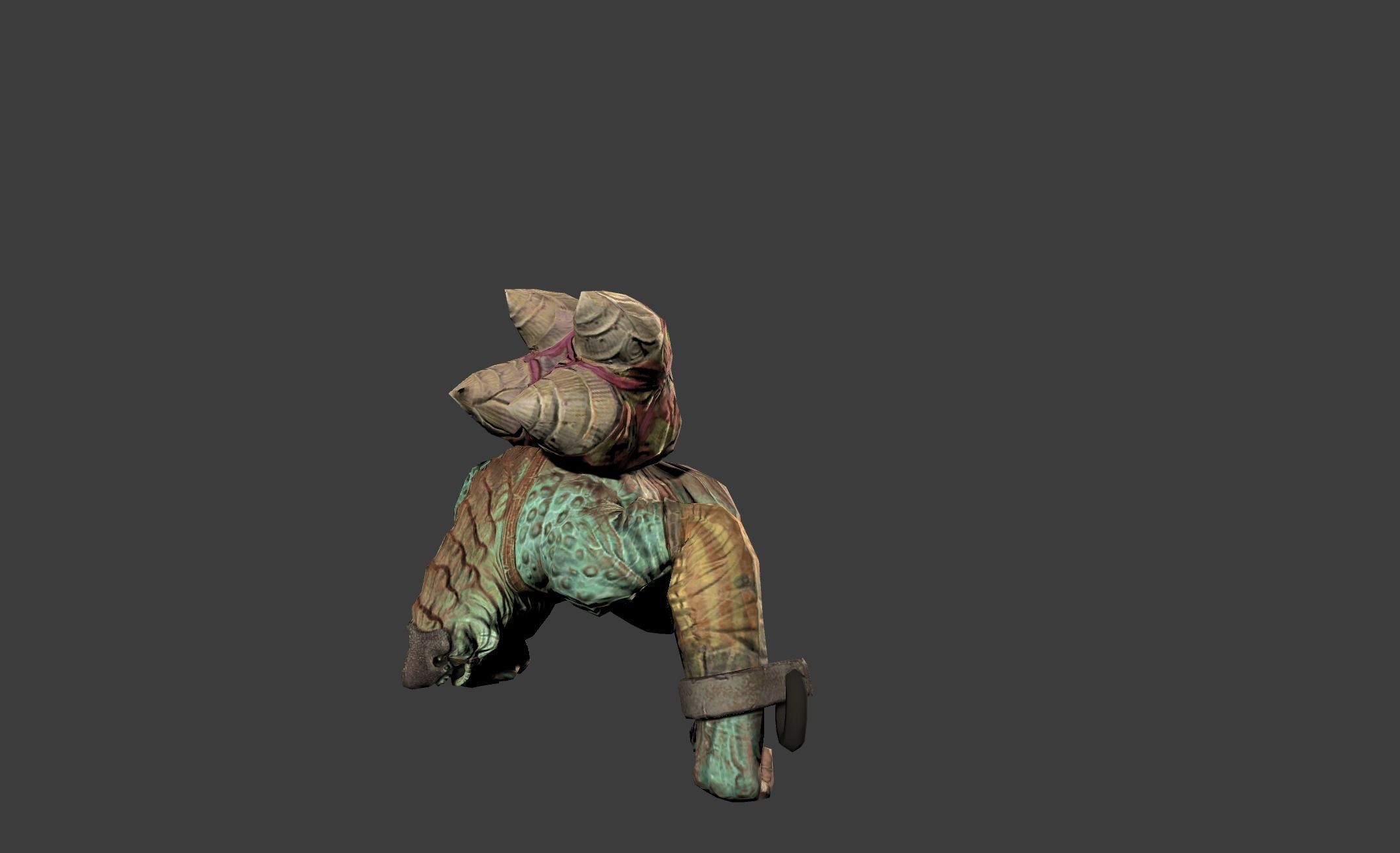 Lizard Beast Giant Alien Low-poly 3D model_9