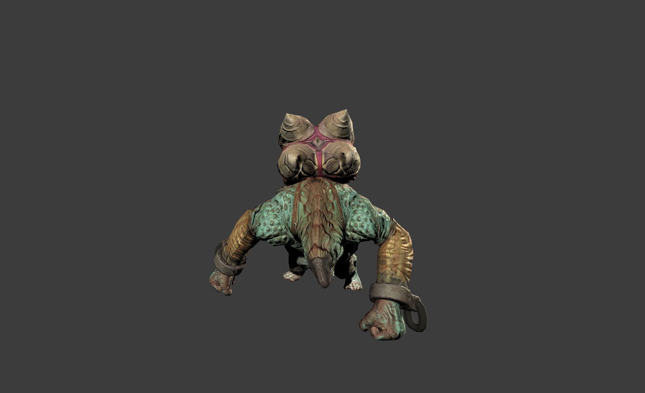 Lizard Beast Giant Alien Low-poly 3D model_19