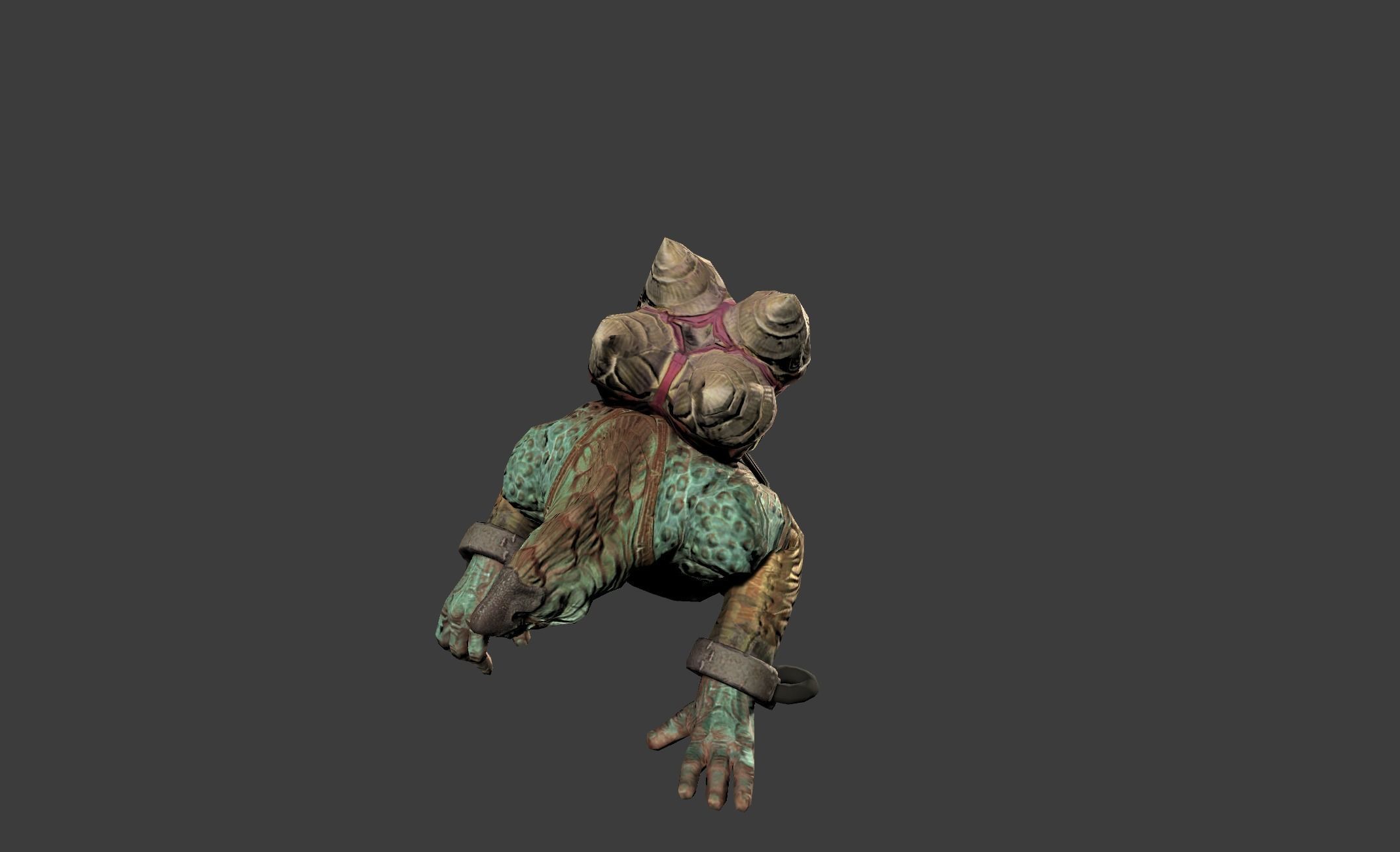 Lizard Beast Giant Alien Low-poly 3D model_15