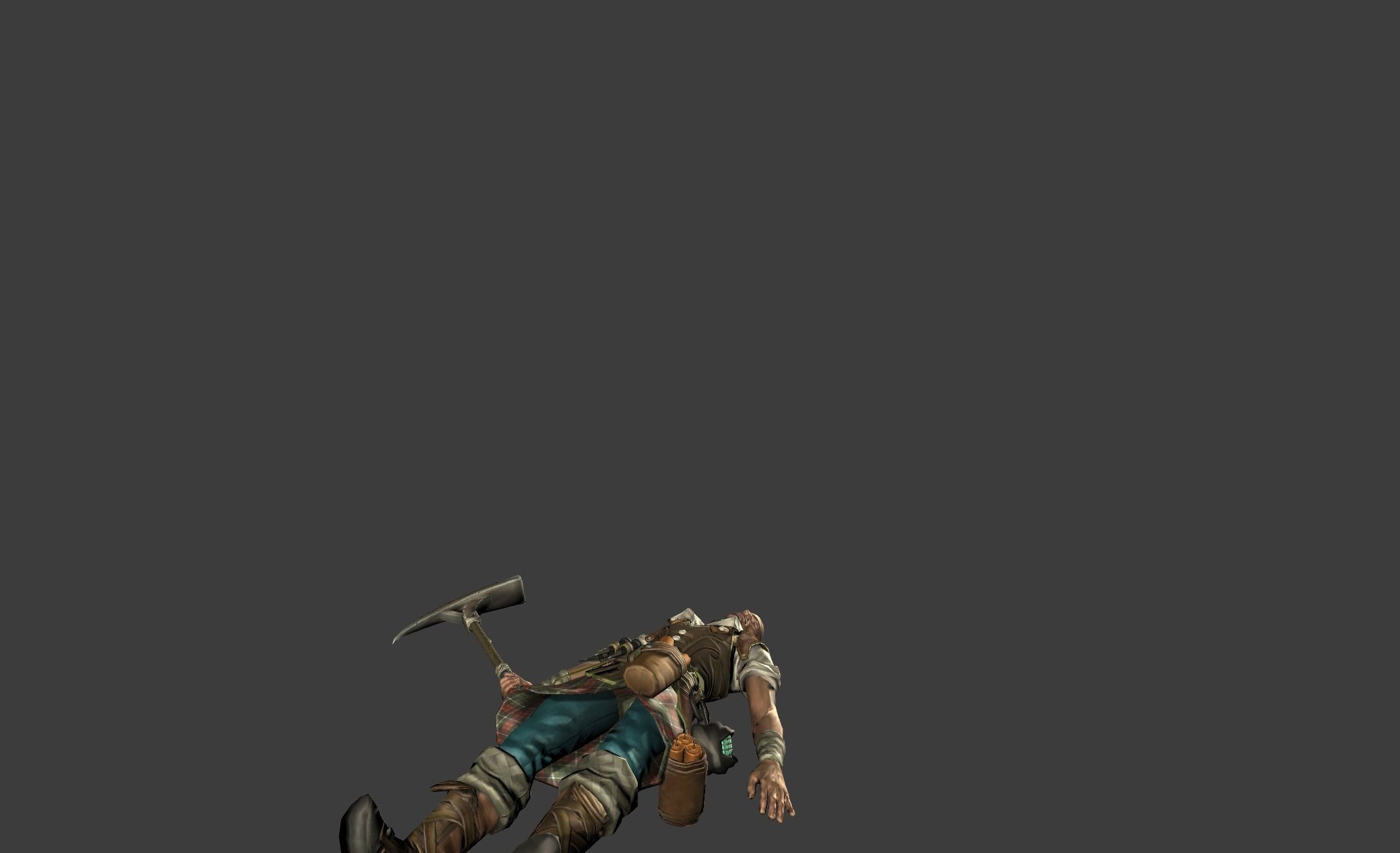 Miner Human Goblin Low-poly 3D model_14