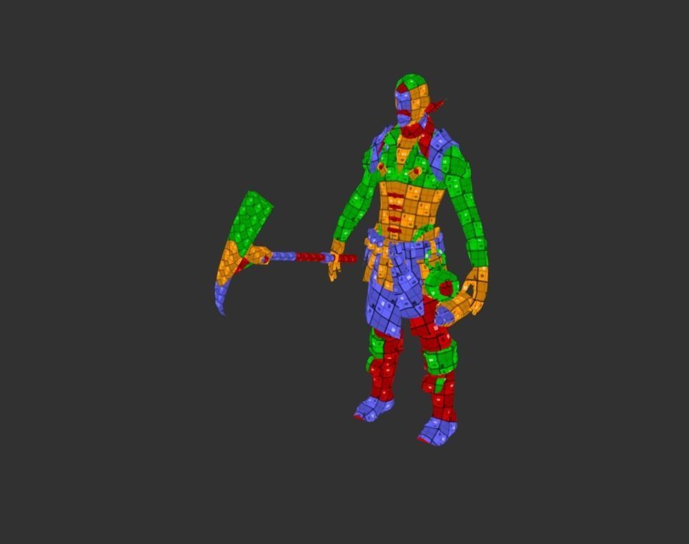 Miner Human Goblin Low-poly 3D model_6