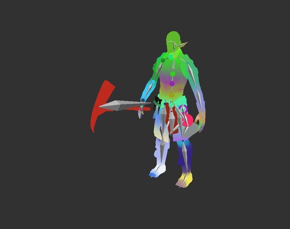 Miner Human Goblin Low-poly 3D model_3