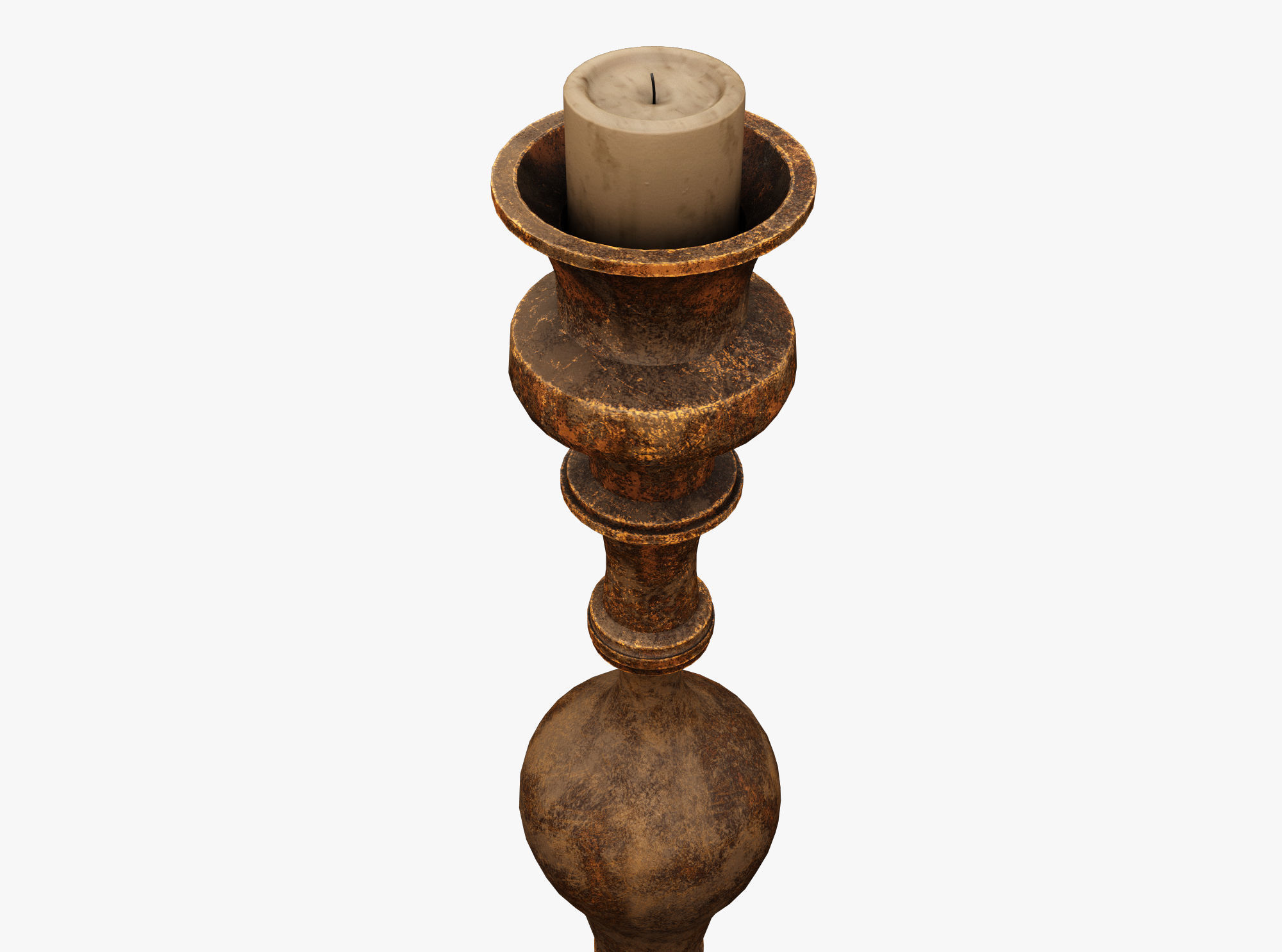 Candle Holder  Low-poly 3D model_1