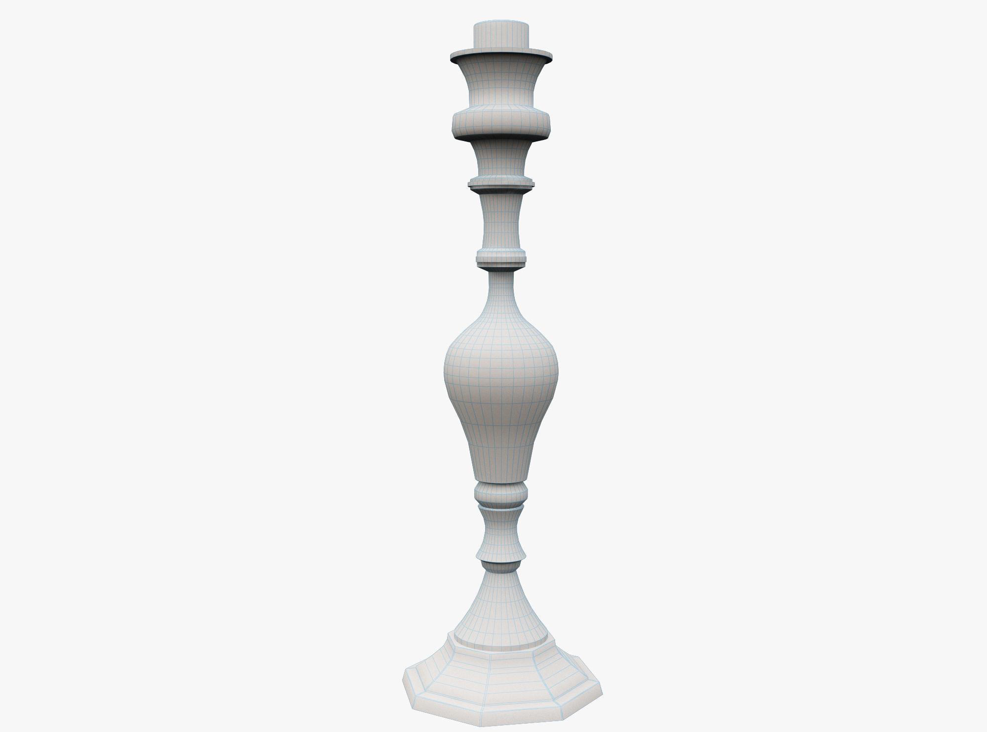 Candle Holder  Low-poly 3D model_3