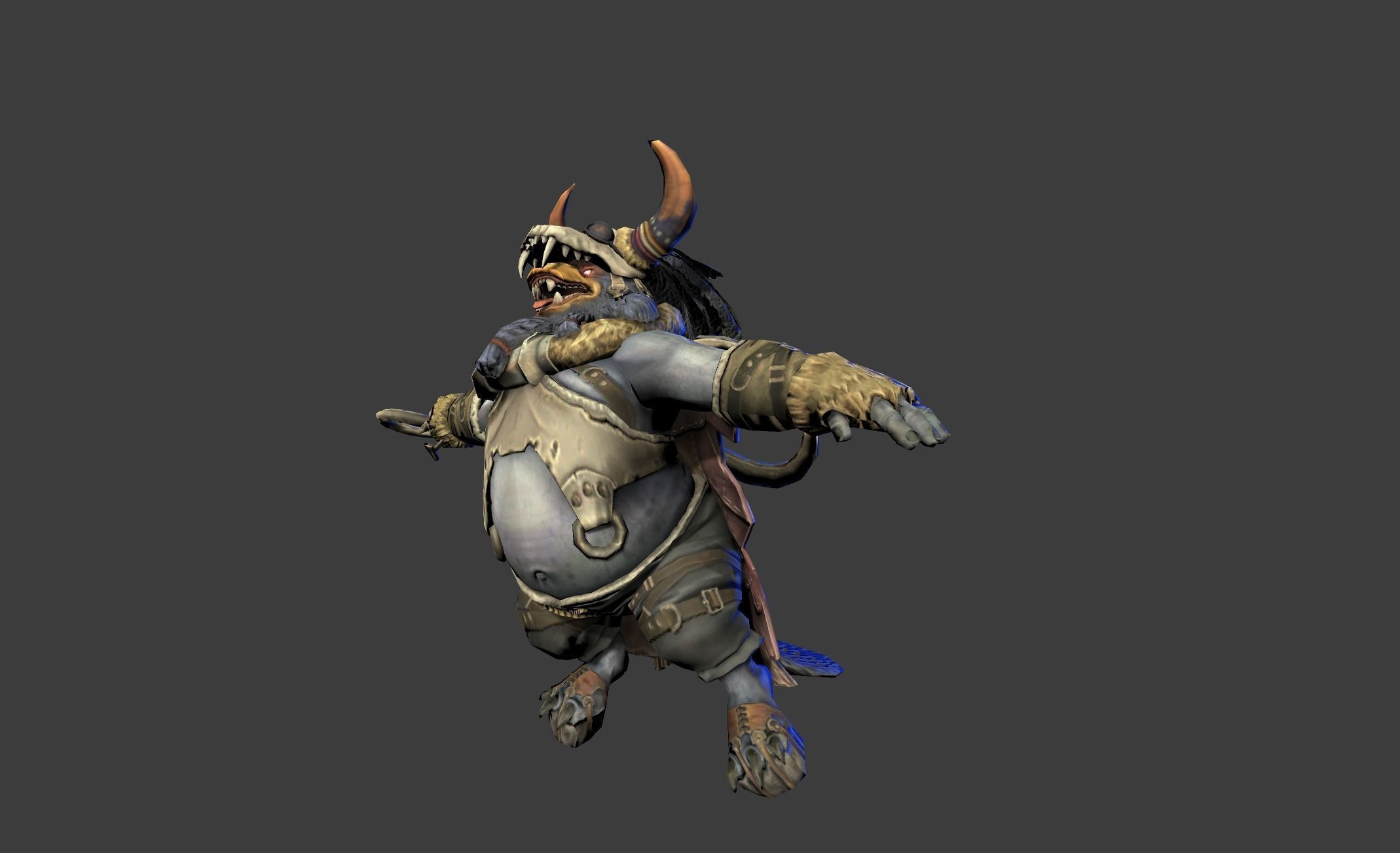 Duck Fighter Beast Chief Low-poly 3D model_9