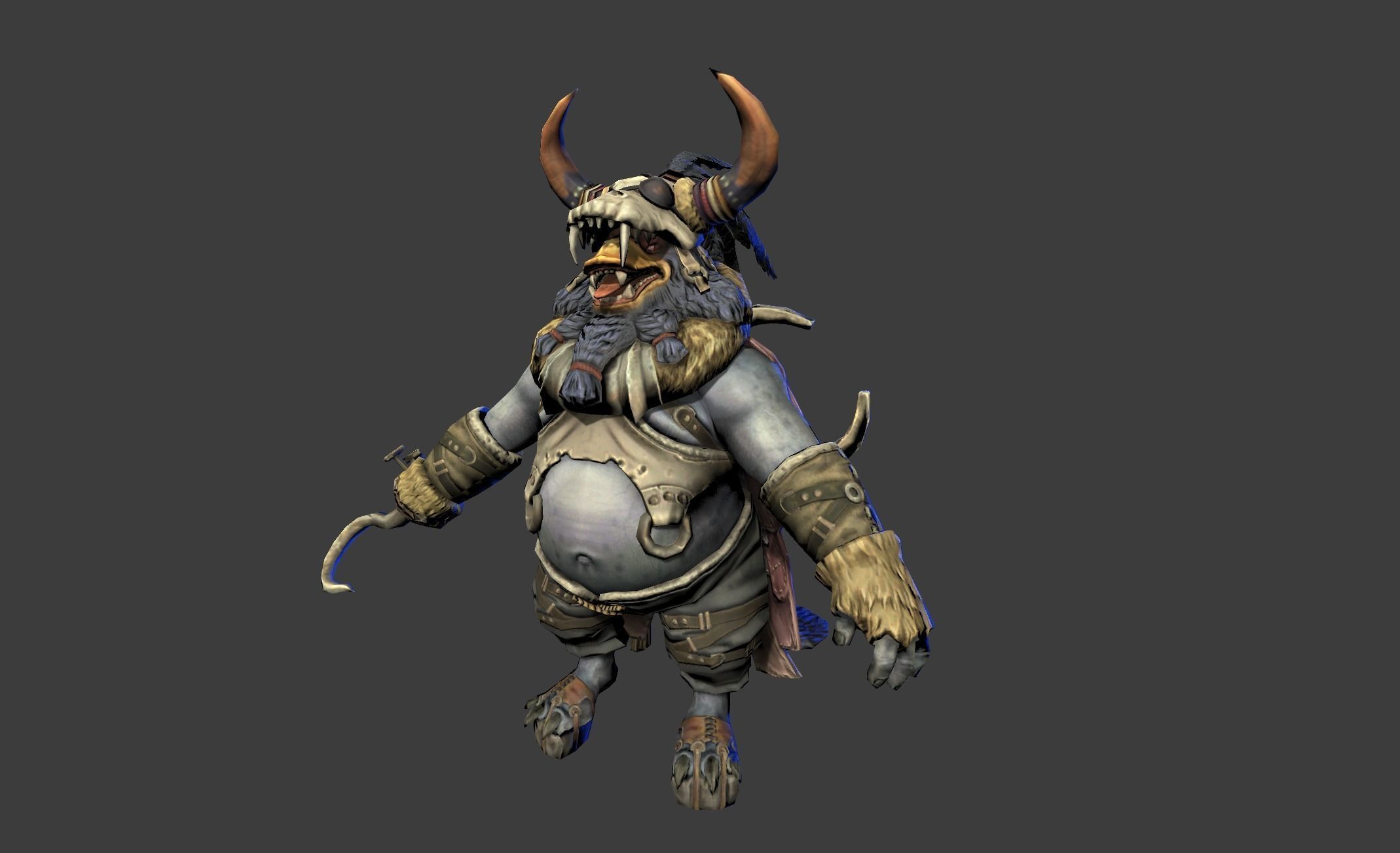 Duck Fighter Beast Chief Low-poly 3D model_8