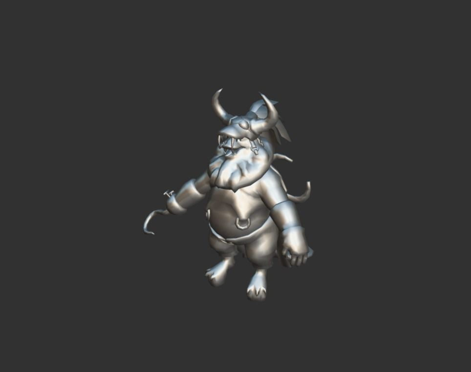 Duck Fighter Beast Chief Low-poly 3D model_4