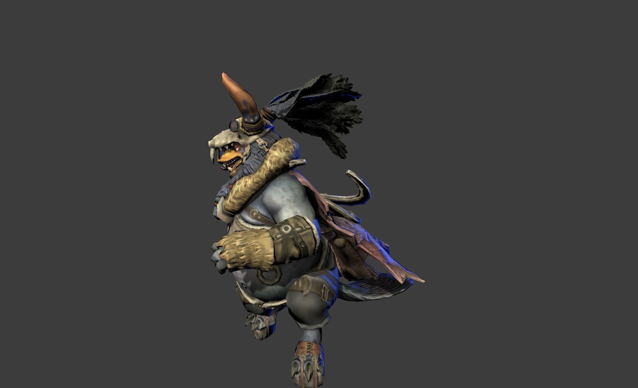 Duck Fighter Beast Chief Low-poly 3D model_15