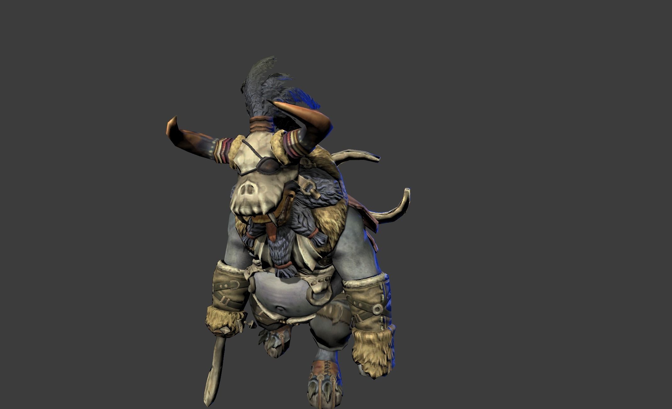 Duck Fighter Beast Chief Low-poly 3D model_17