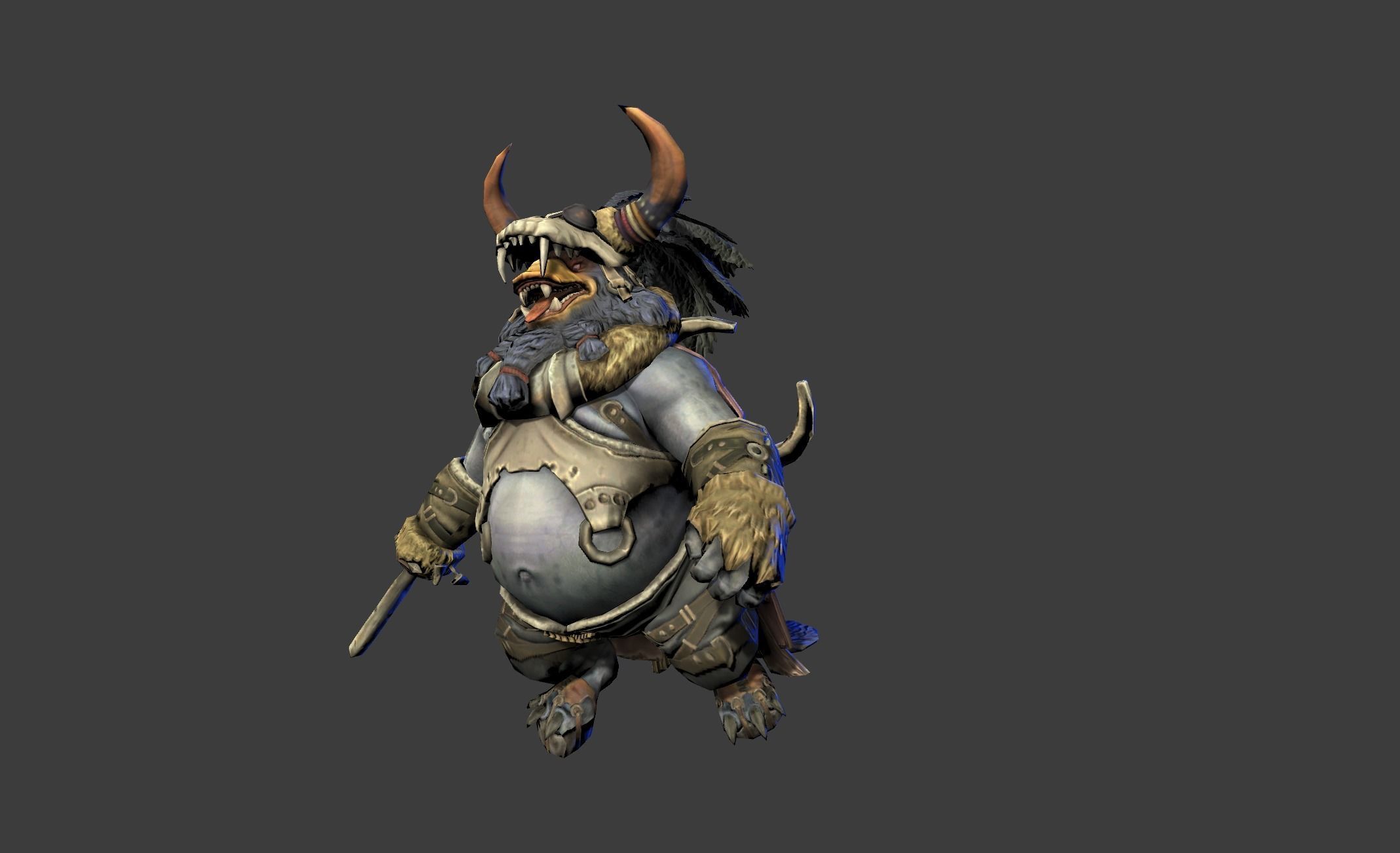 Duck Fighter Beast Chief Low-poly 3D model_10