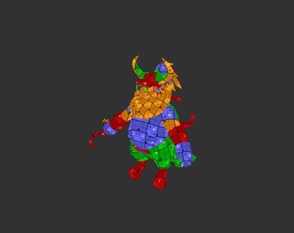Duck Fighter Beast Chief Low-poly 3D model_6