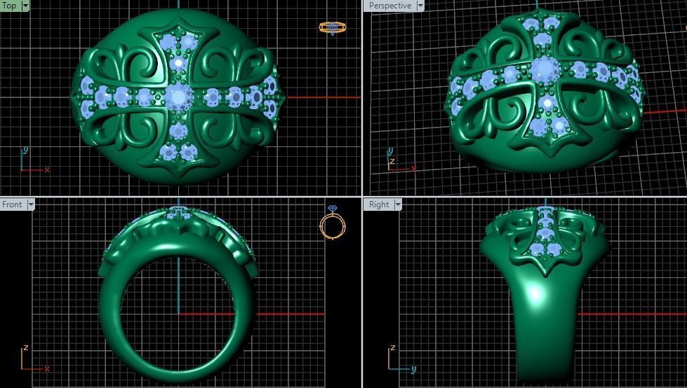 cross ring 3D print model_1