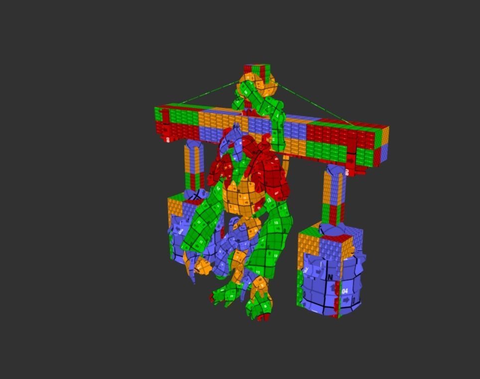 Demon Giant Mutant  Fighter Low-poly 3D model_6