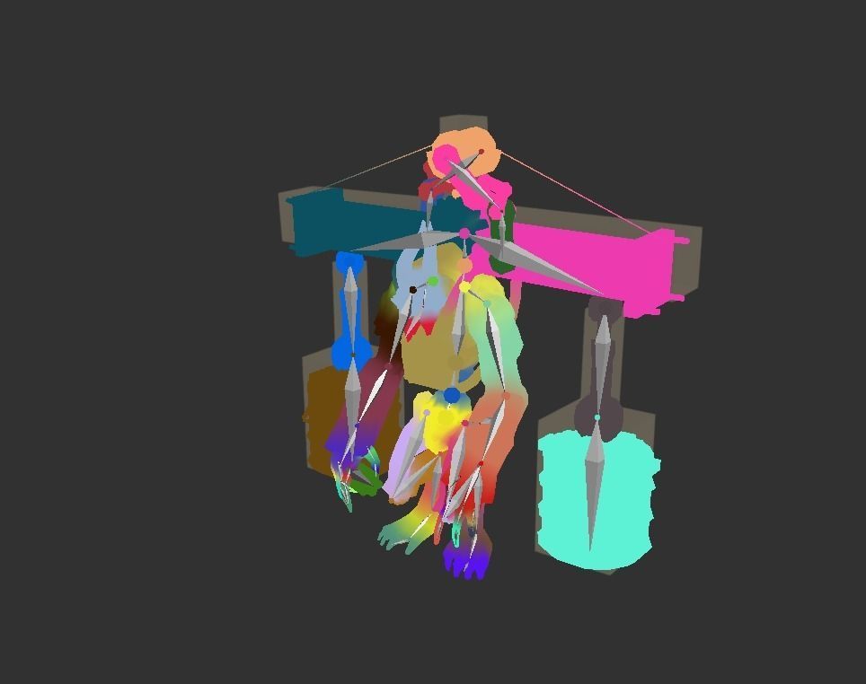 Demon Giant Mutant  Fighter Low-poly 3D model_3