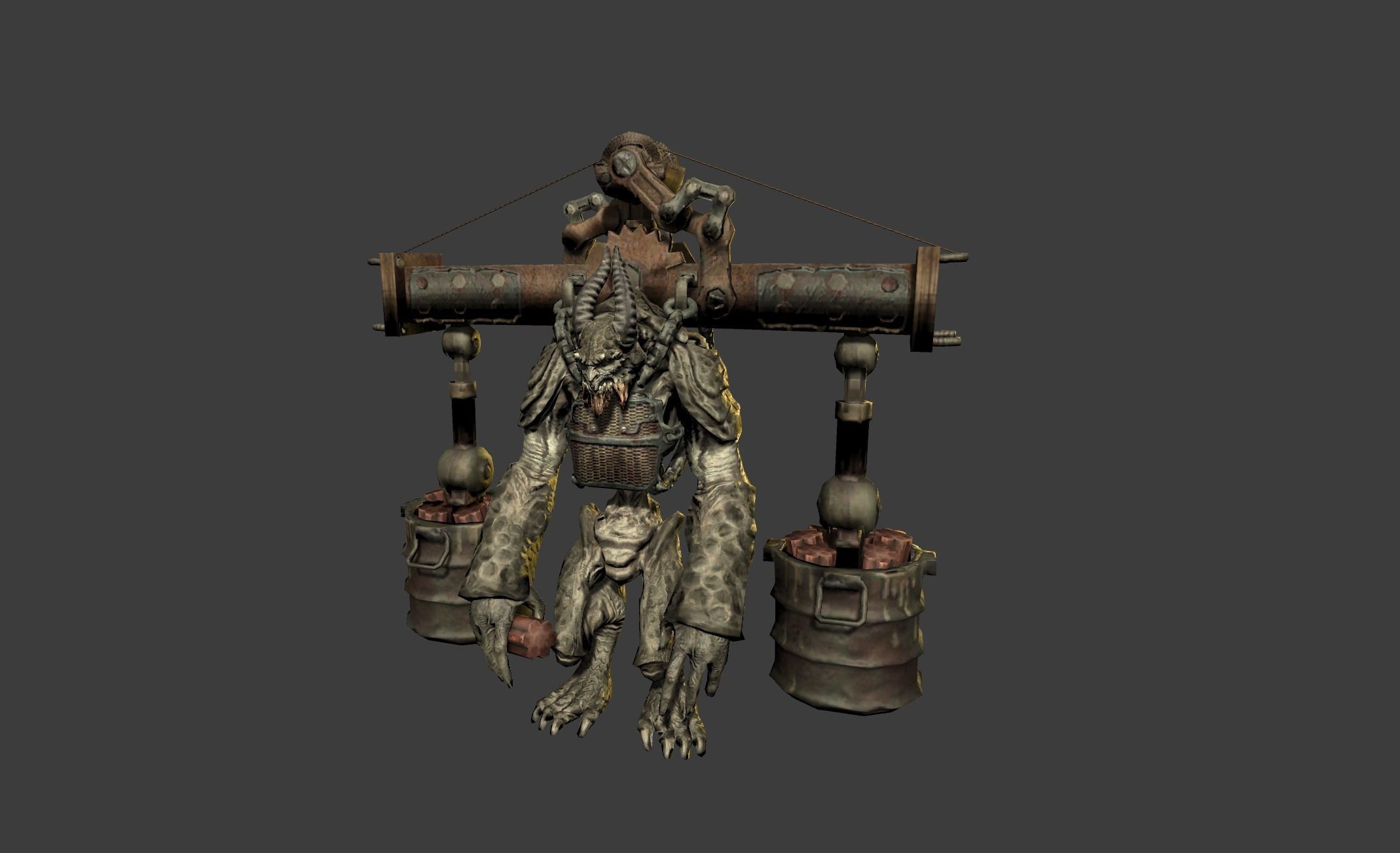 Demon Giant Mutant  Fighter Low-poly 3D model_14