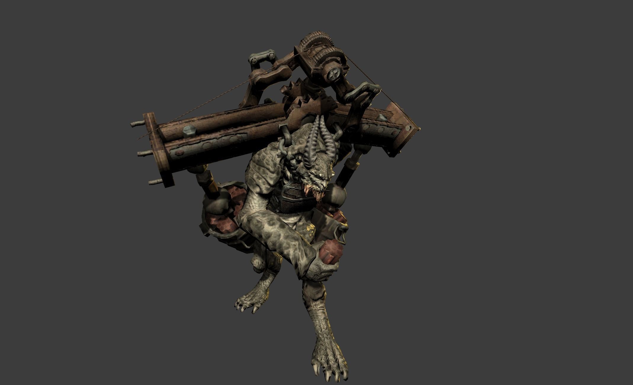 Demon Giant Mutant  Fighter Low-poly 3D model_18