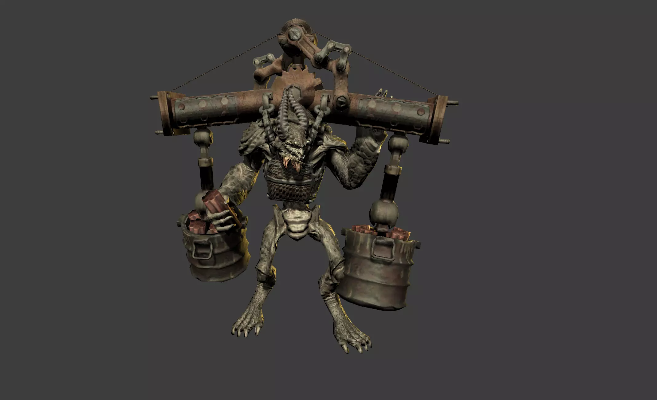 Demon Giant Mutant  Fighter Low-poly 3D model_0