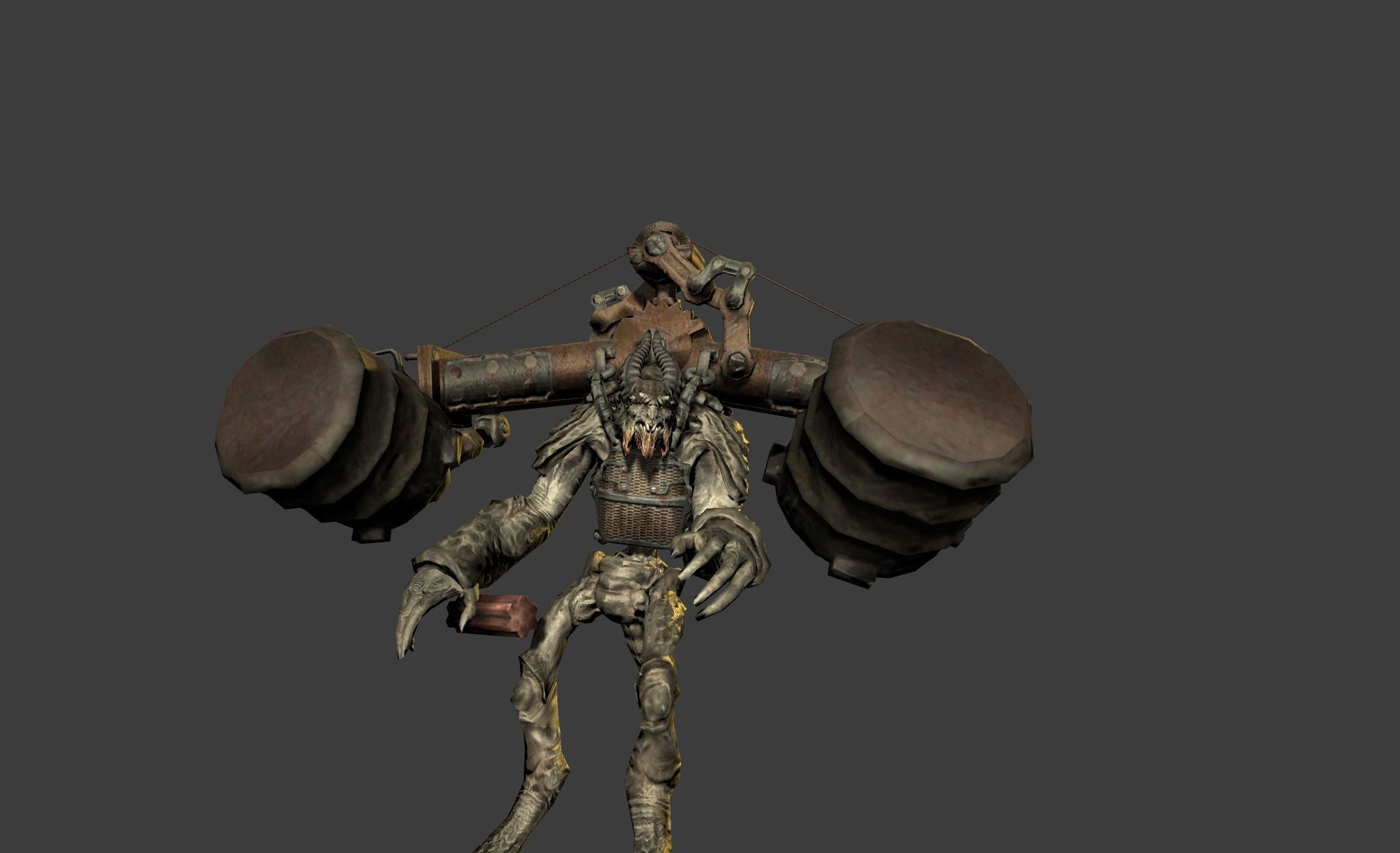 Demon Giant Mutant  Fighter Low-poly 3D model_9