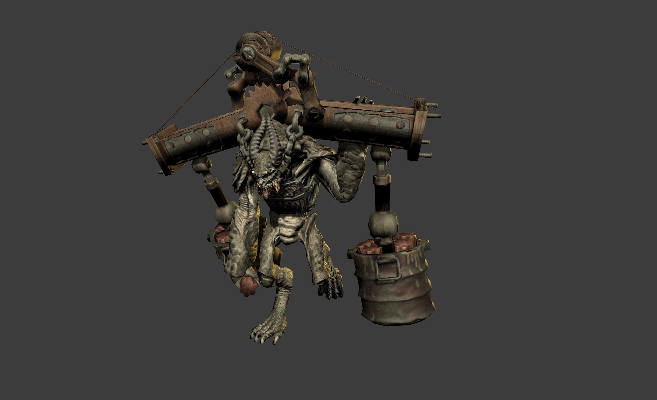 Demon Giant Mutant  Fighter Low-poly 3D model_15