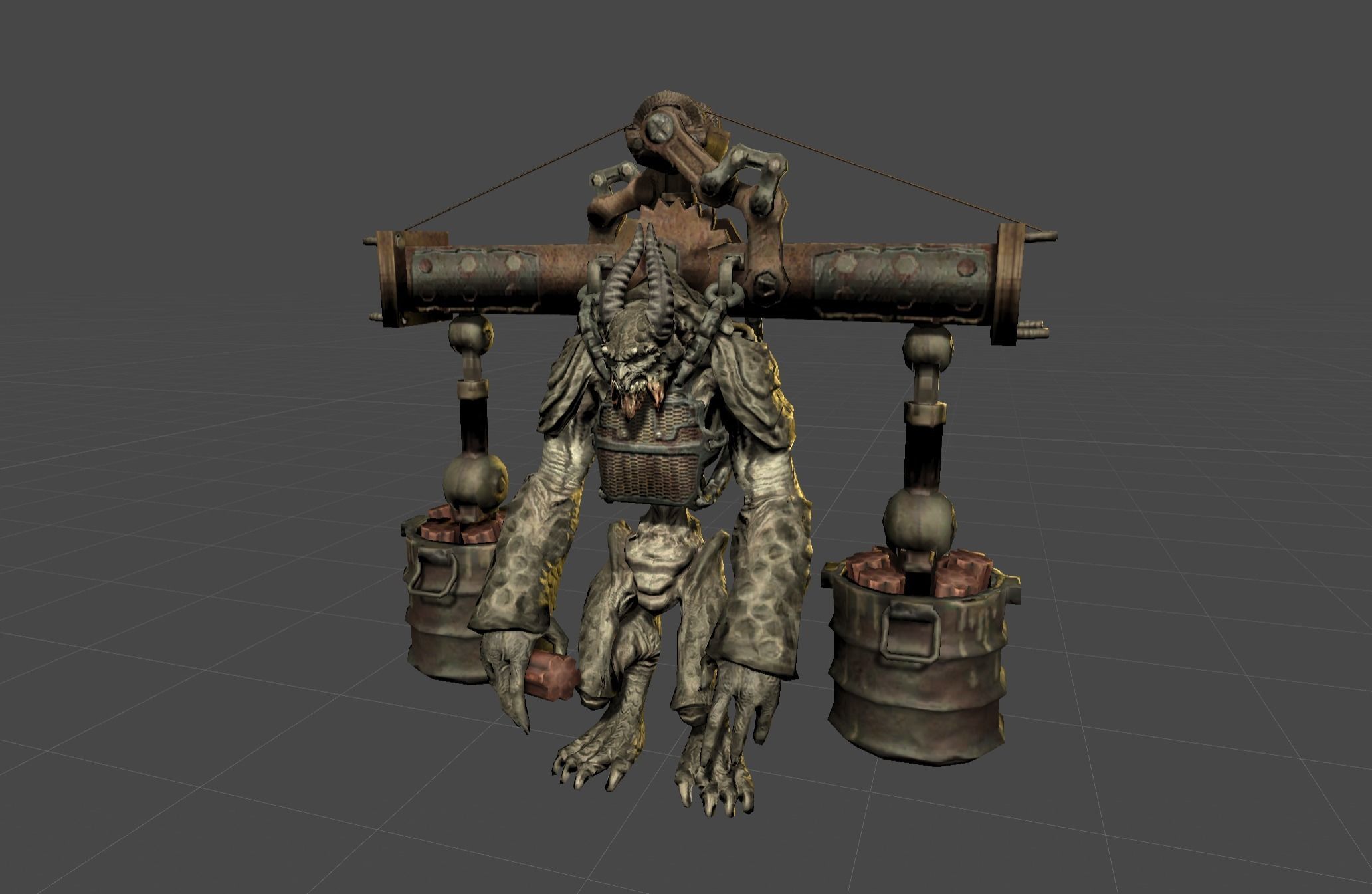 Demon Giant Mutant  Fighter Low-poly 3D model_19