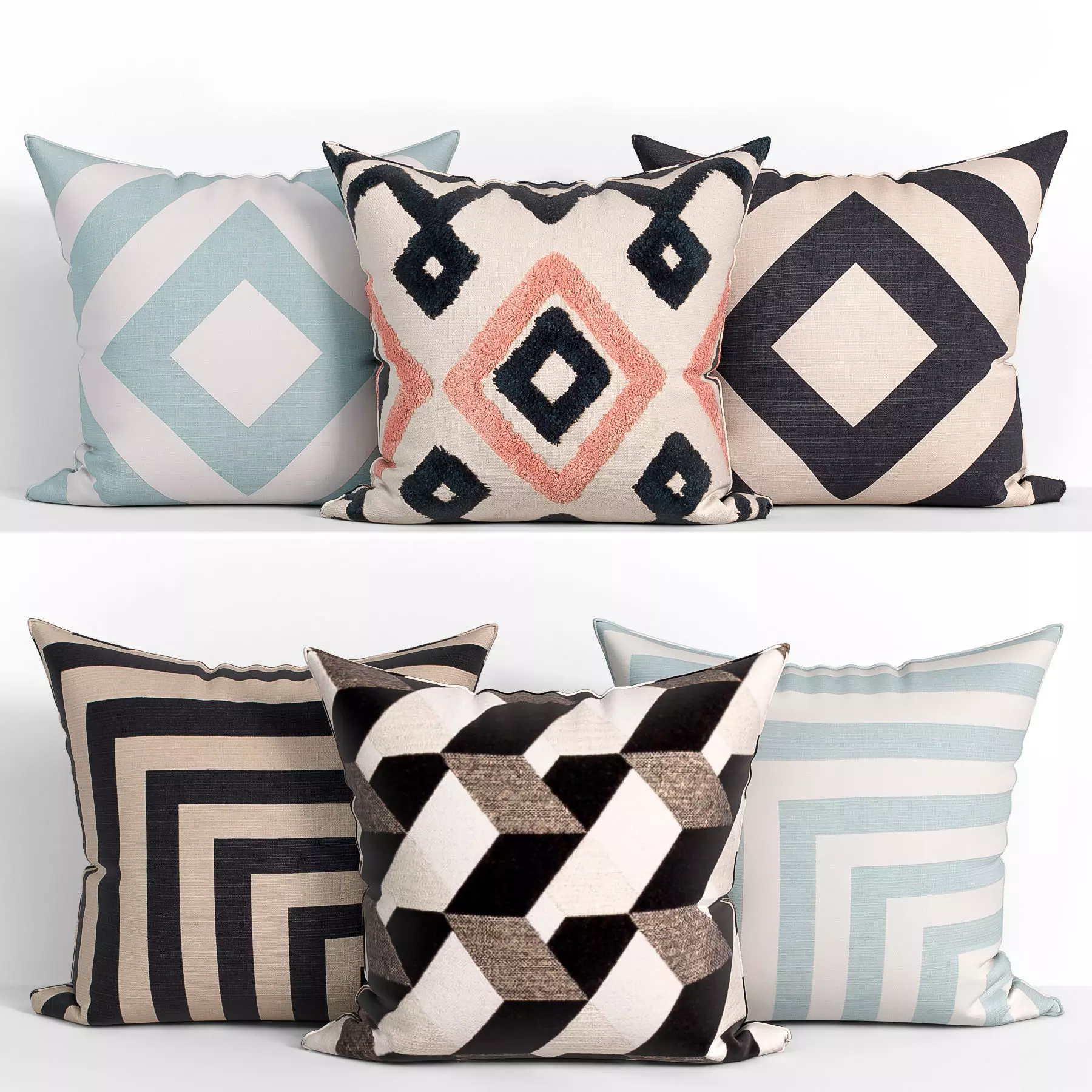 Decorative pillows Houzz set 155 3D model_0