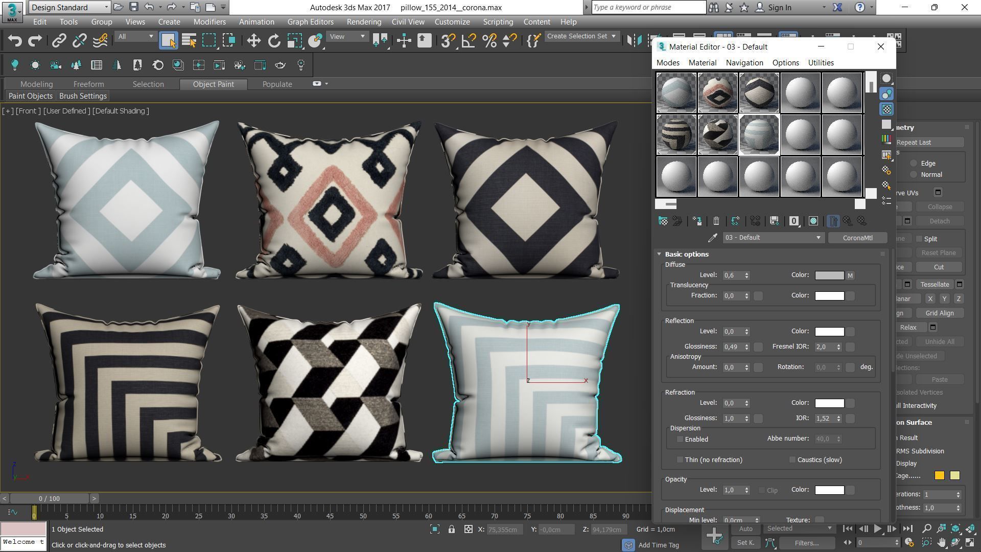 Decorative pillows Houzz set 155 3D model_17