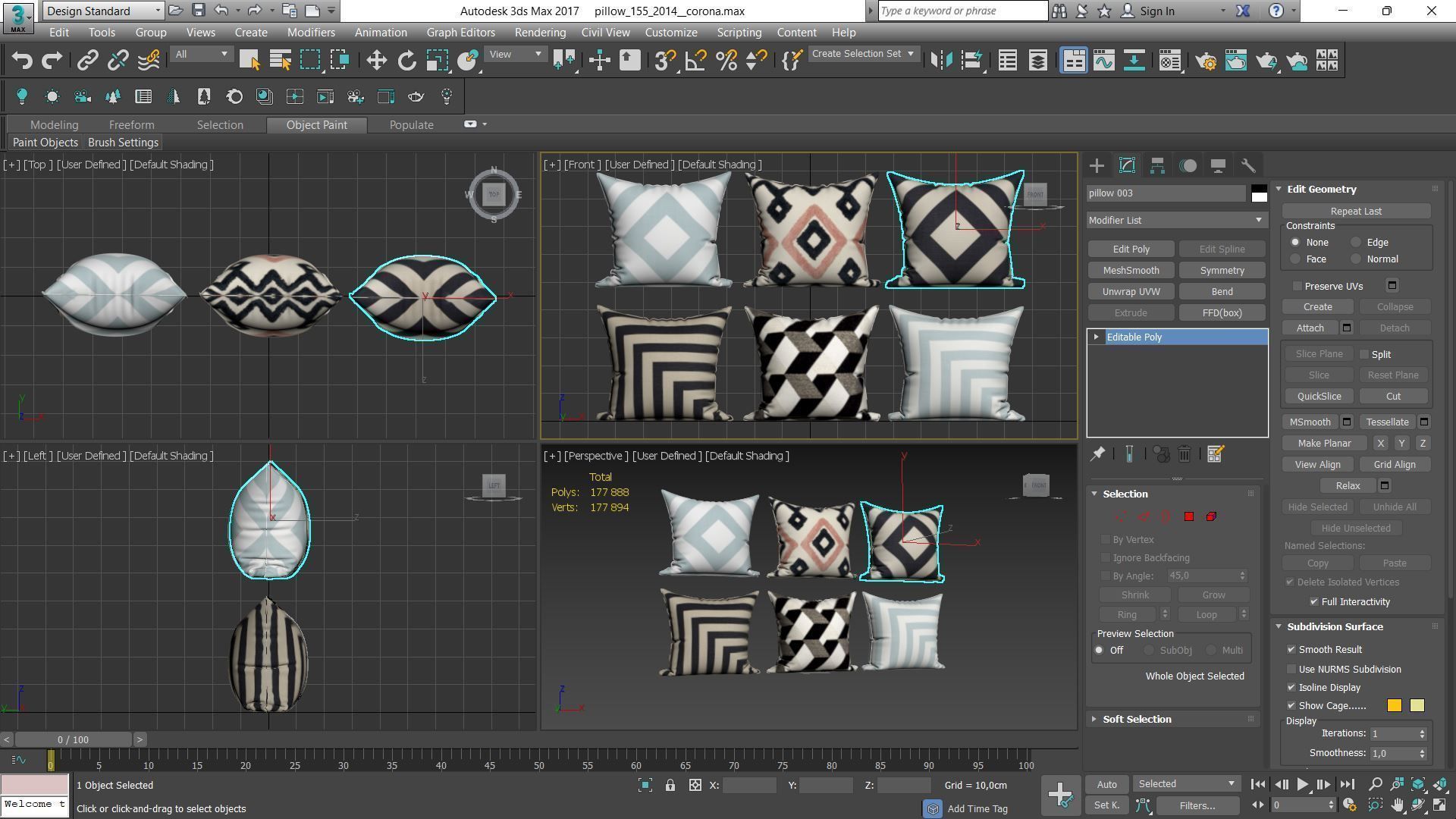 Decorative pillows Houzz set 155 3D model_18