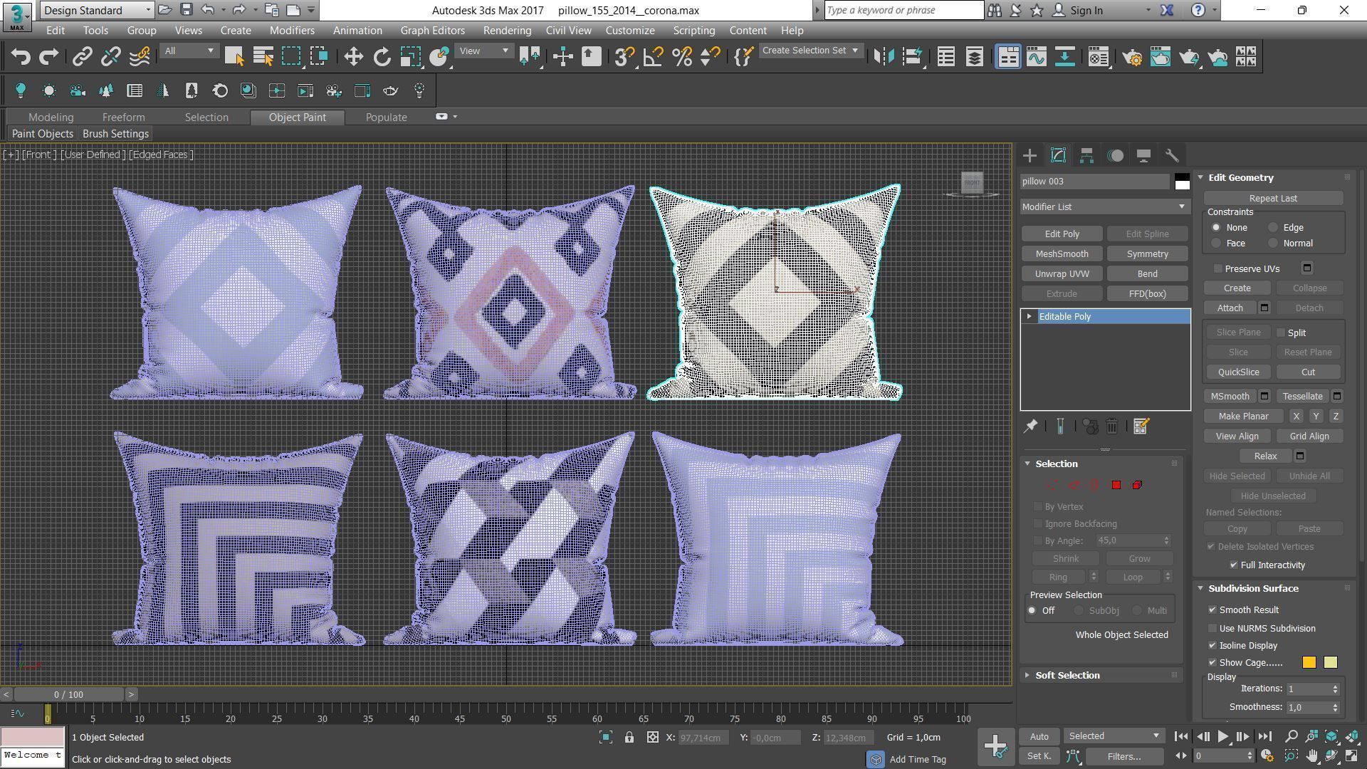 Decorative pillows Houzz set 155 3D model_23