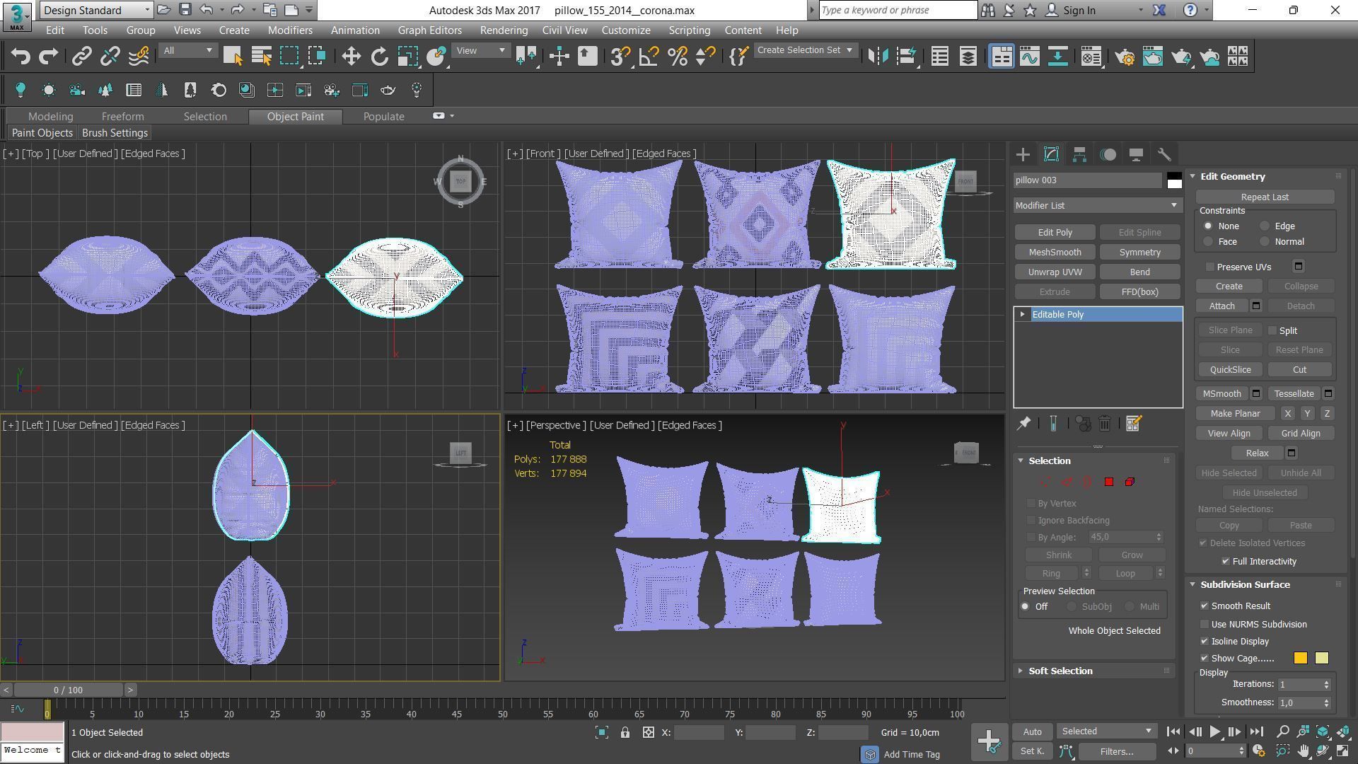 Decorative pillows Houzz set 155 3D model_19