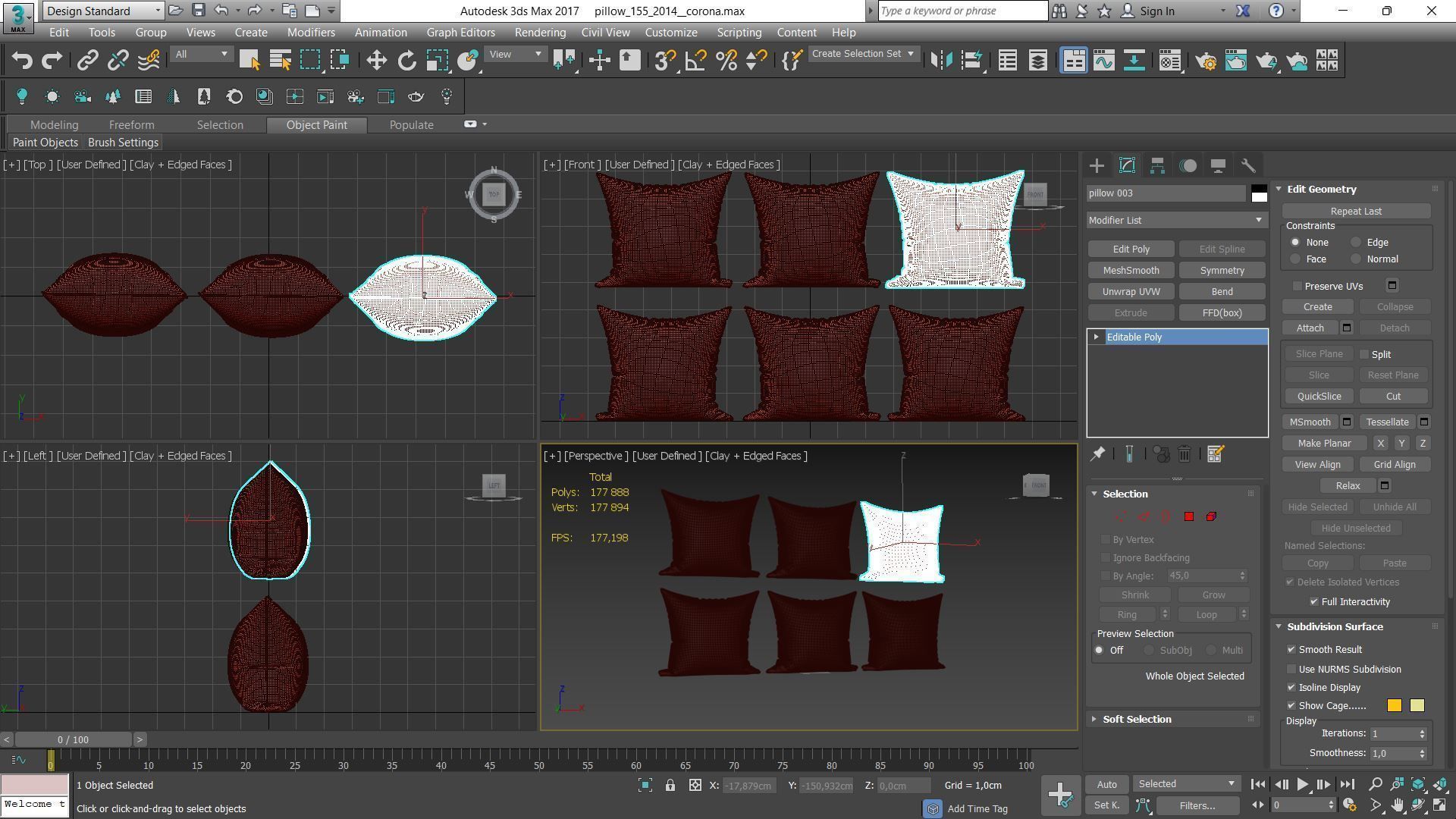 Decorative pillows Houzz set 155 3D model_21