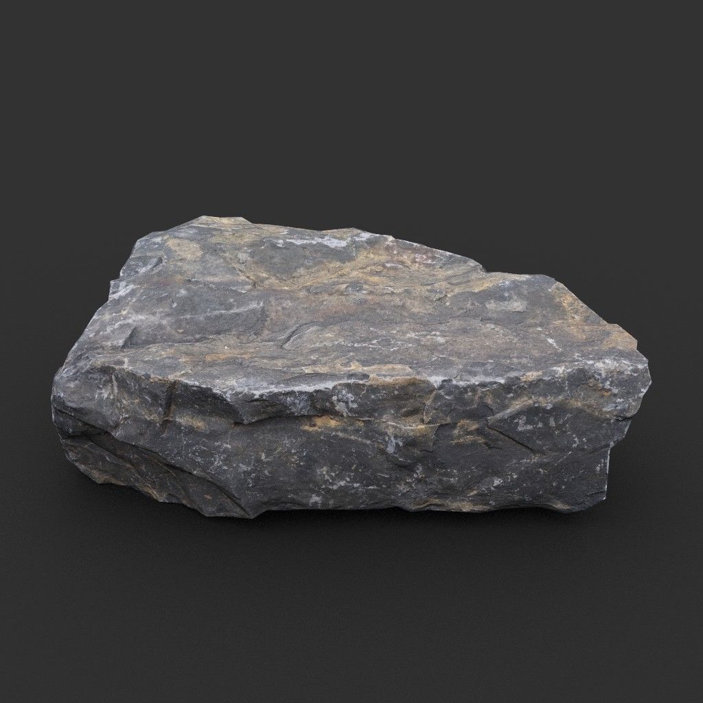 Gray Sharp Rock 220803 Photogrammetry - Ultra HD 16K Textures Low-poly 3D model_9
