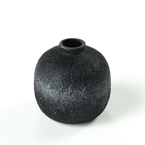 madam stoltz - vase - terracotta grey black 3D model