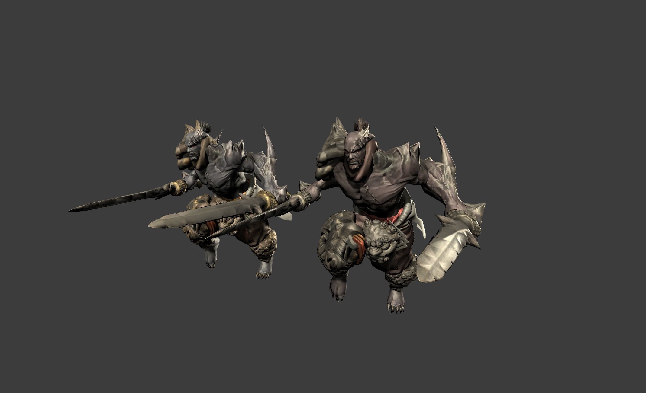 Demon Mutant Sword Master Low-poly 3D model_19