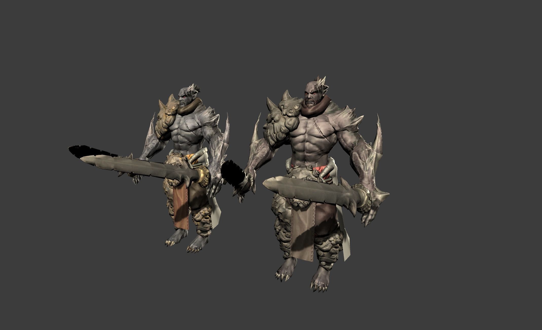 Demon Mutant Sword Master Low-poly 3D model_18