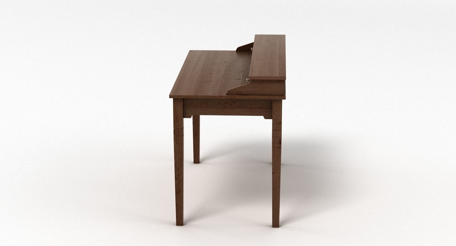 Writing Desk Bureau Low-poly 3D model_3