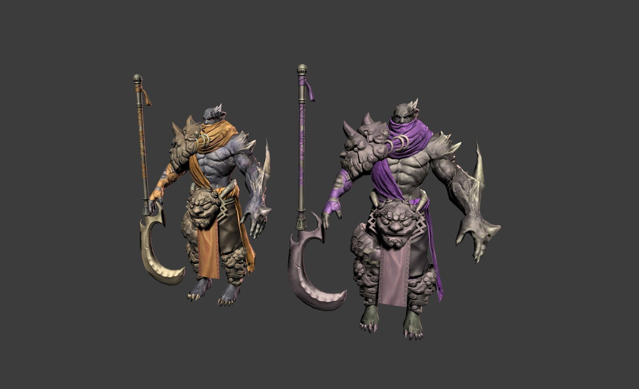 Demon Mutant Wizard Low-poly 3D model_8