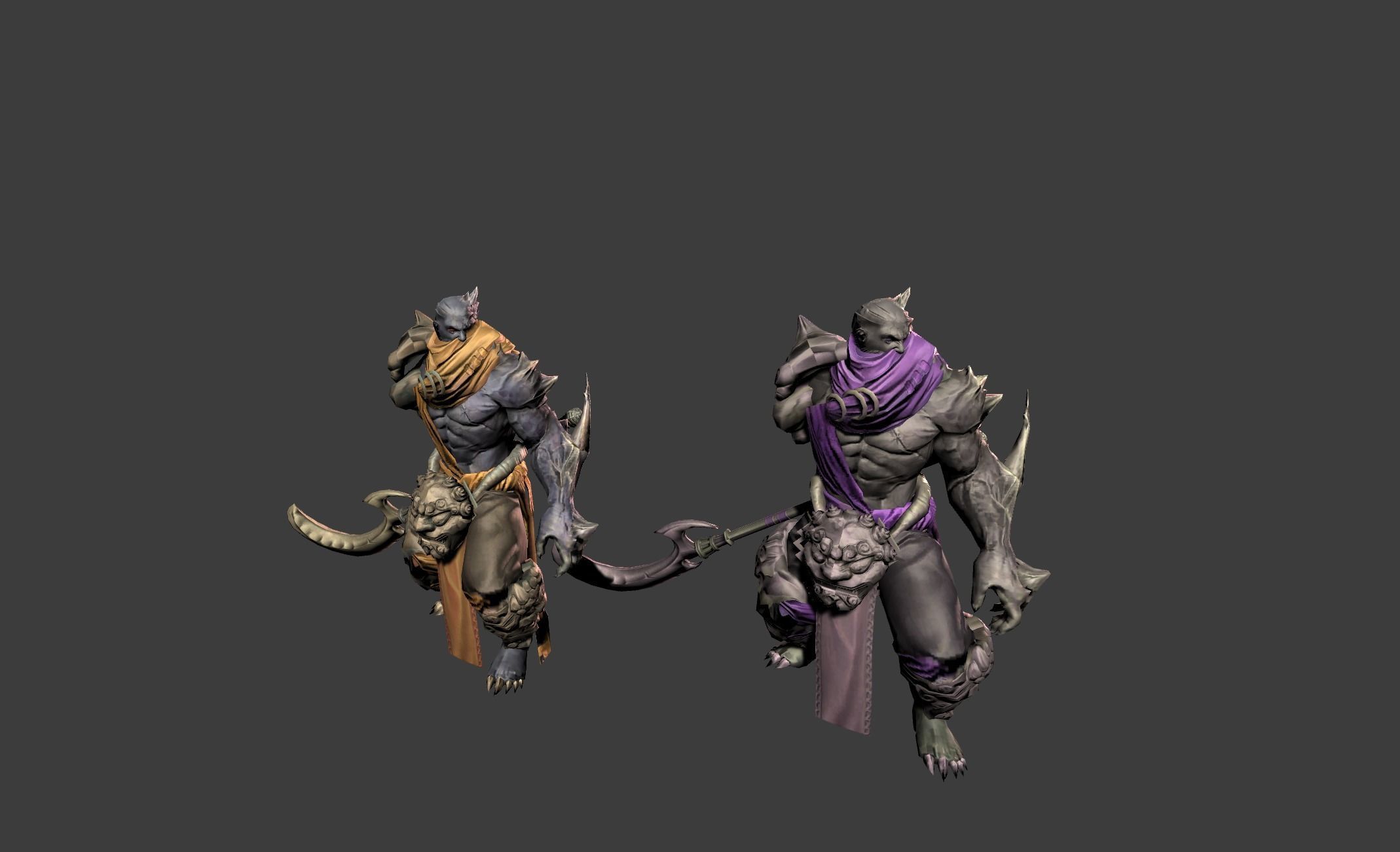 Demon Mutant Wizard Low-poly 3D model_9