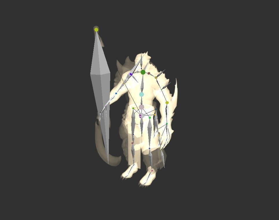 Demon Mutant Wizard Low-poly 3D model_2