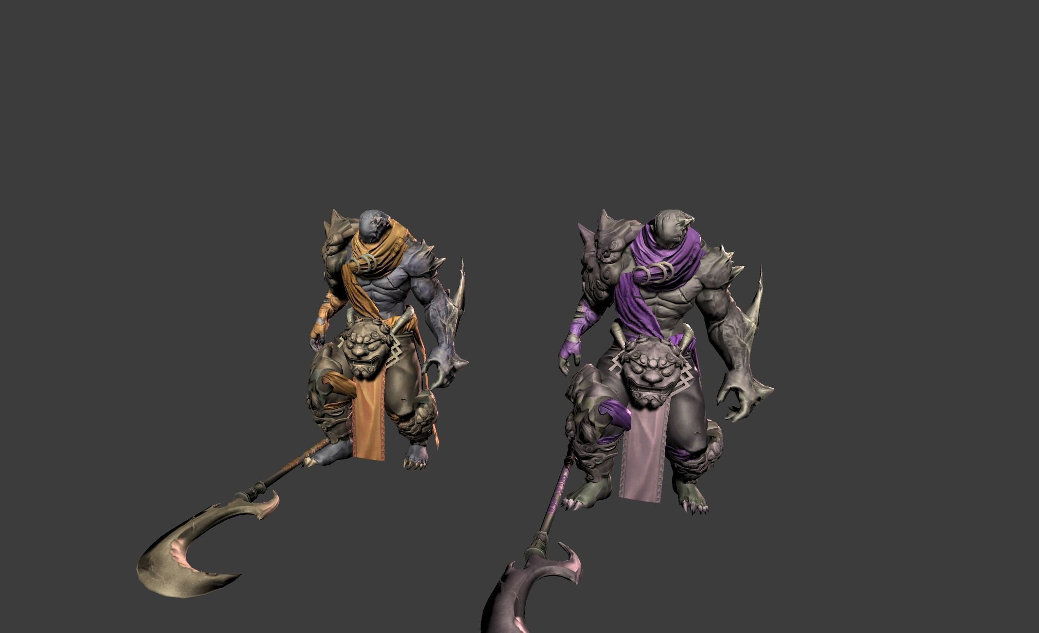 Demon Mutant Wizard Low-poly 3D model_17