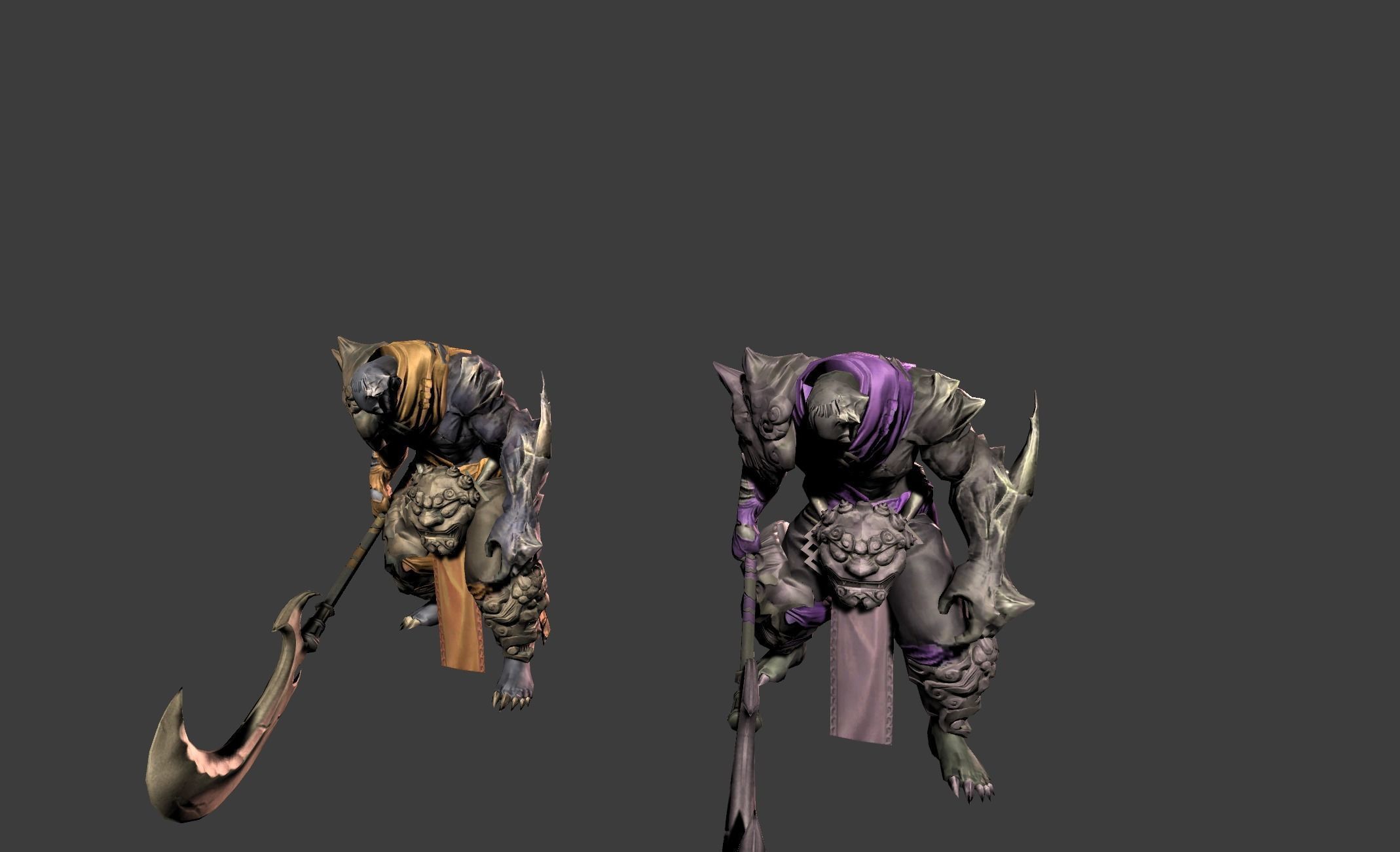 Demon Mutant Wizard Low-poly 3D model_15