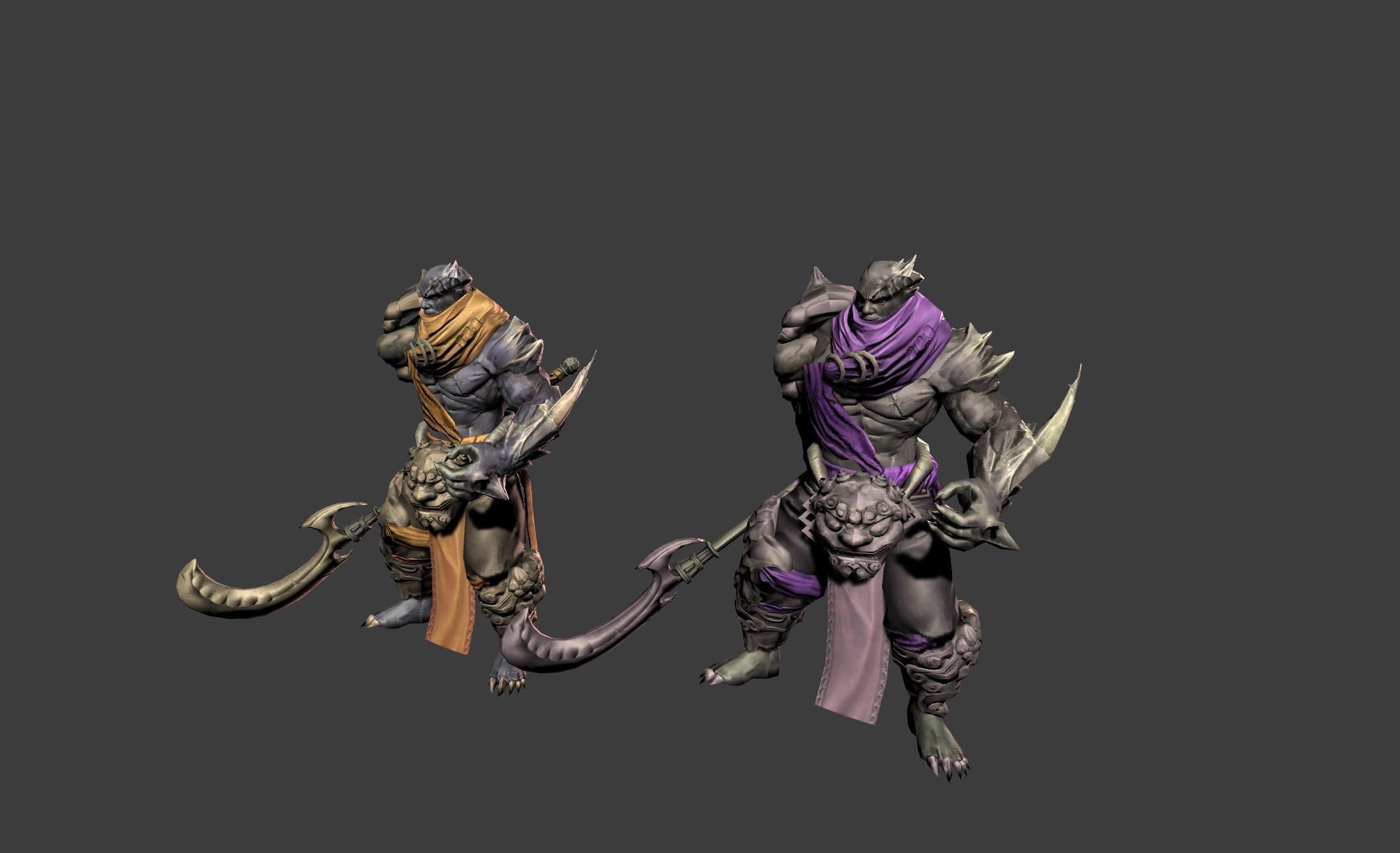 Demon Mutant Wizard Low-poly 3D model_13