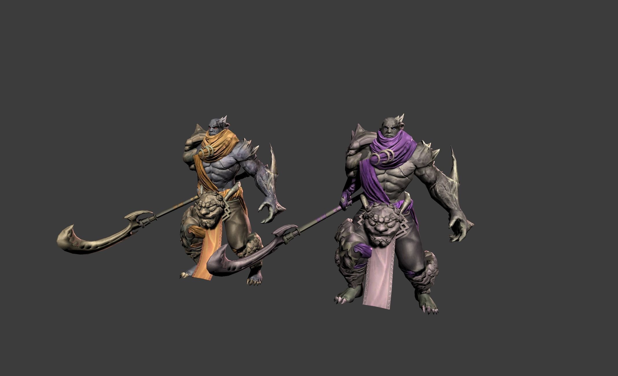 Demon Mutant Wizard Low-poly 3D model_16