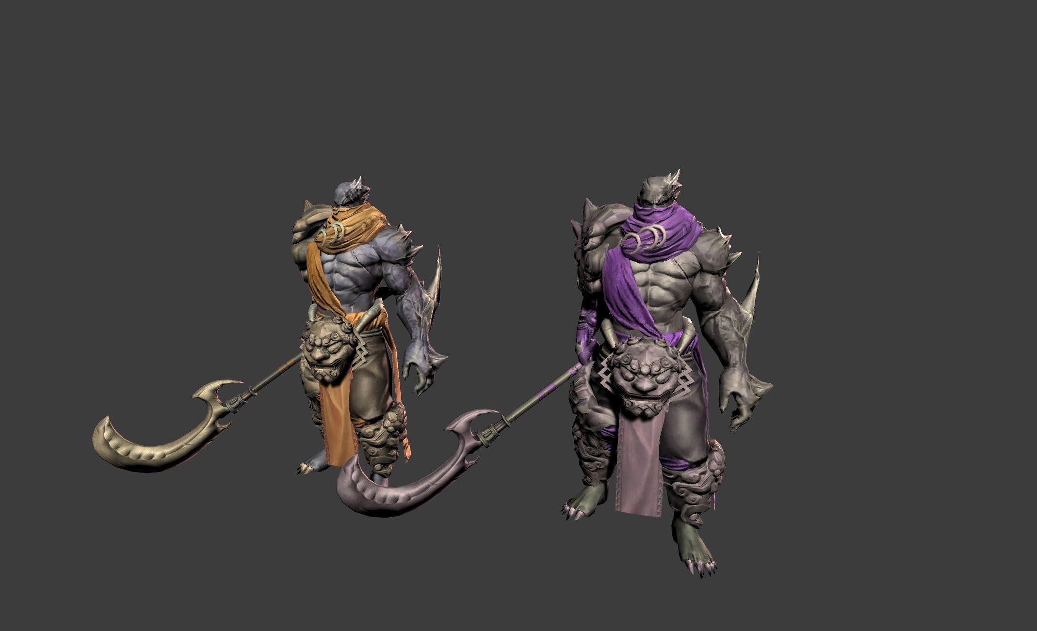 Demon Mutant Wizard Low-poly 3D model_11