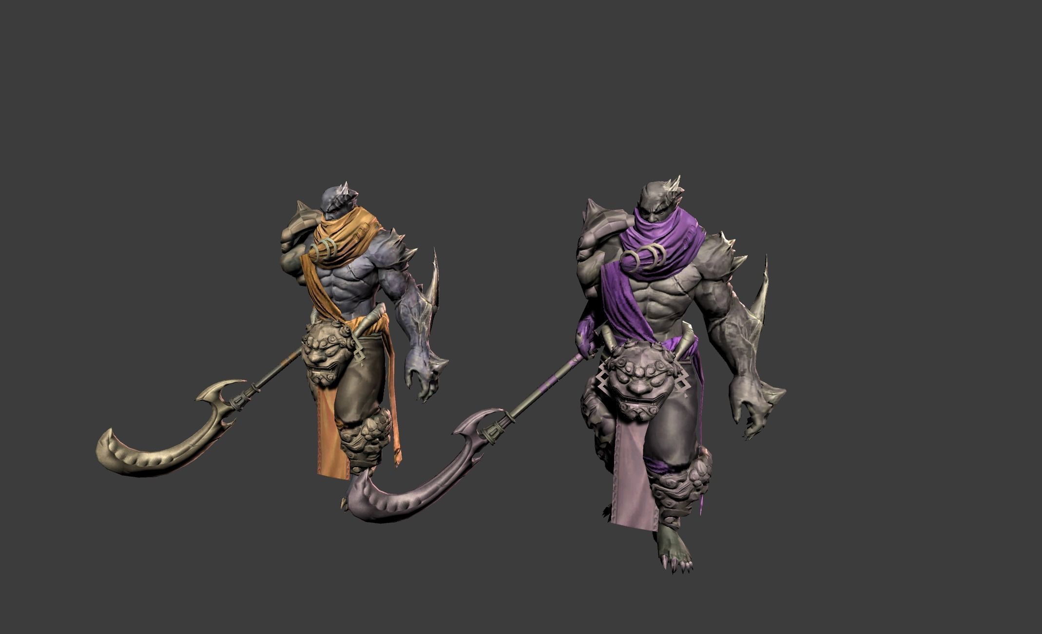 Demon Mutant Wizard Low-poly 3D model_10