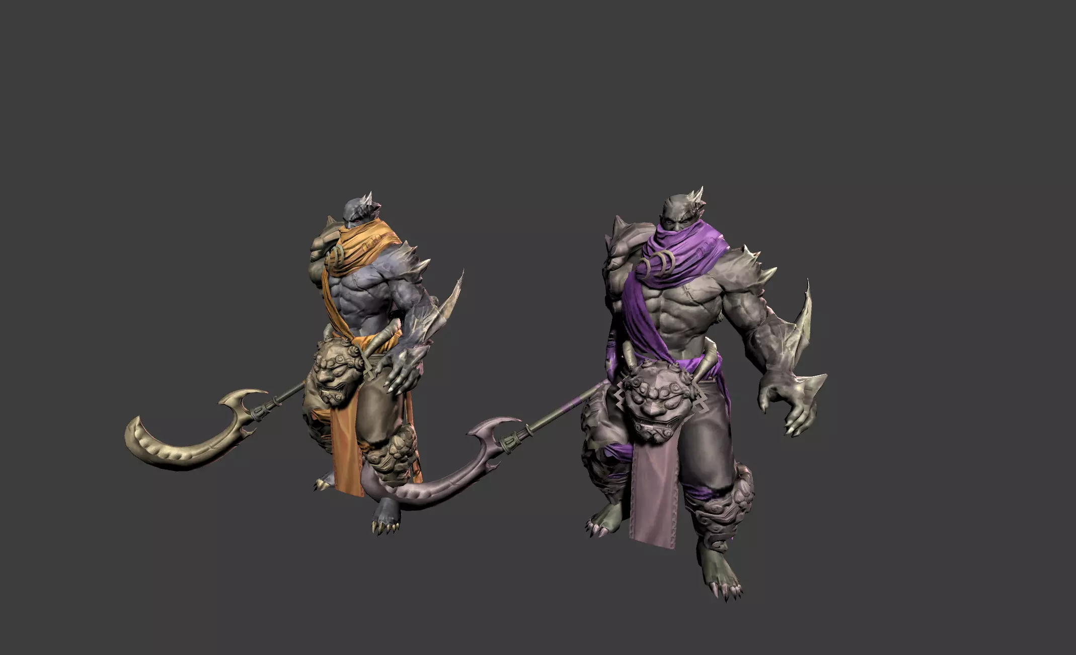 Demon Mutant Wizard Low-poly 3D model_0