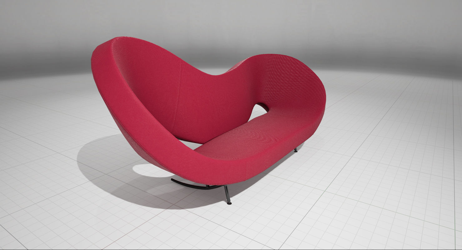 Victoria and Albert Sofa 290 UE4 Low-poly 3D model_6