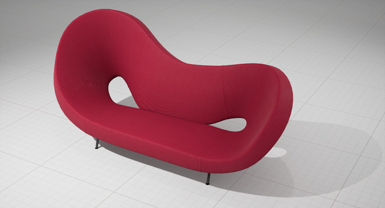 Victoria and Albert Sofa 290 UE4 Low-poly 3D model_4