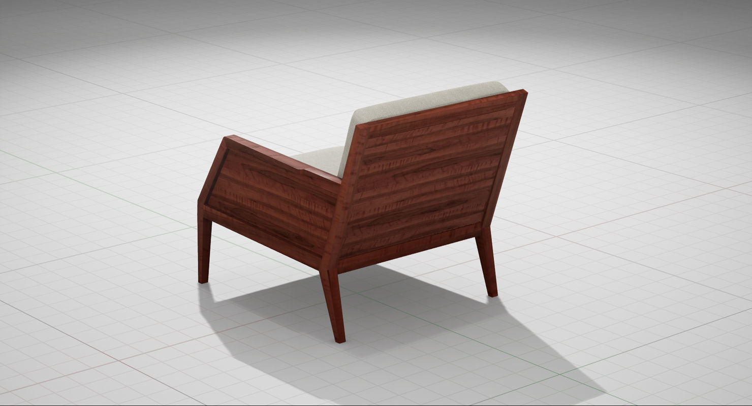 Raffa Chair UE4 Low-poly 3D model_7