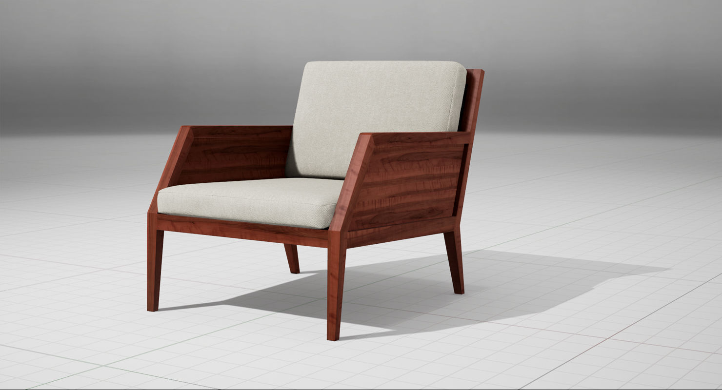 Raffa Chair UE4 Low-poly 3D model_9